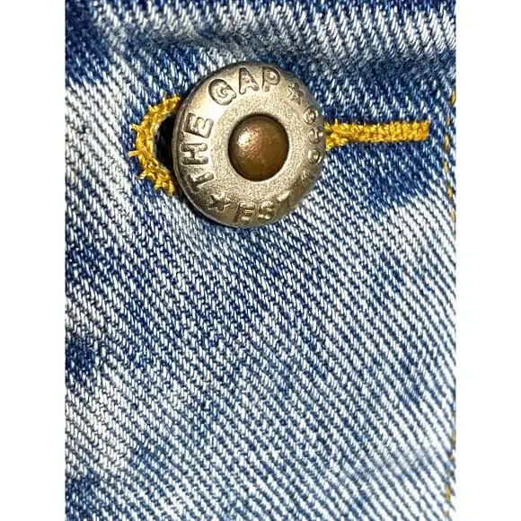 Vintage Gap Special Edition Denim Jean Jacket Mens XL Utility Trucker Chore Barn - Picture 4 of 8